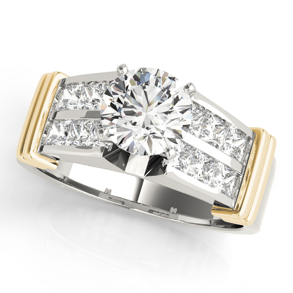 Channel Set Princess Cut Engagement Rings