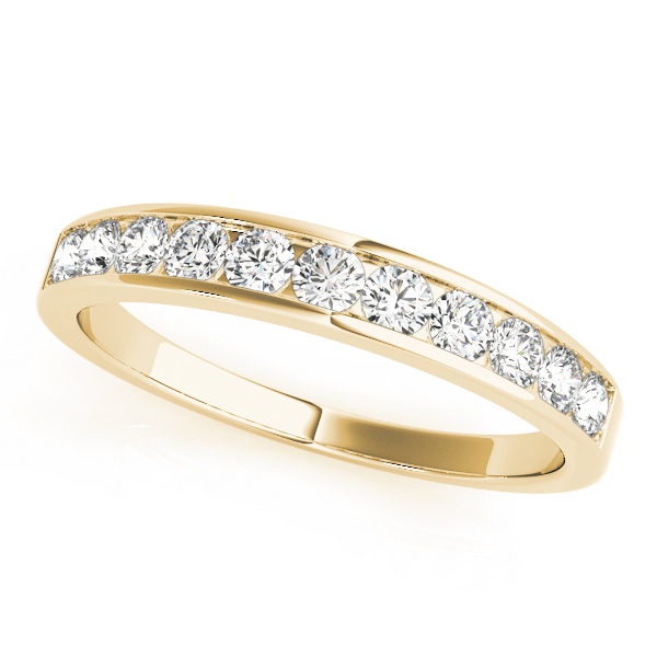 Channel Set Wedding Band