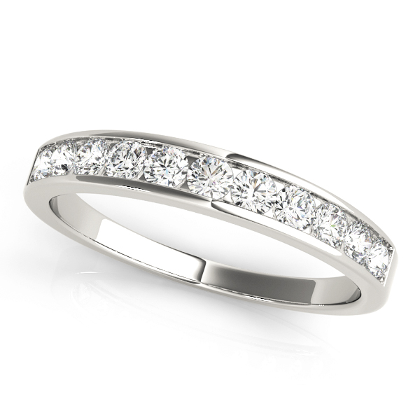Channel Set Wedding Band