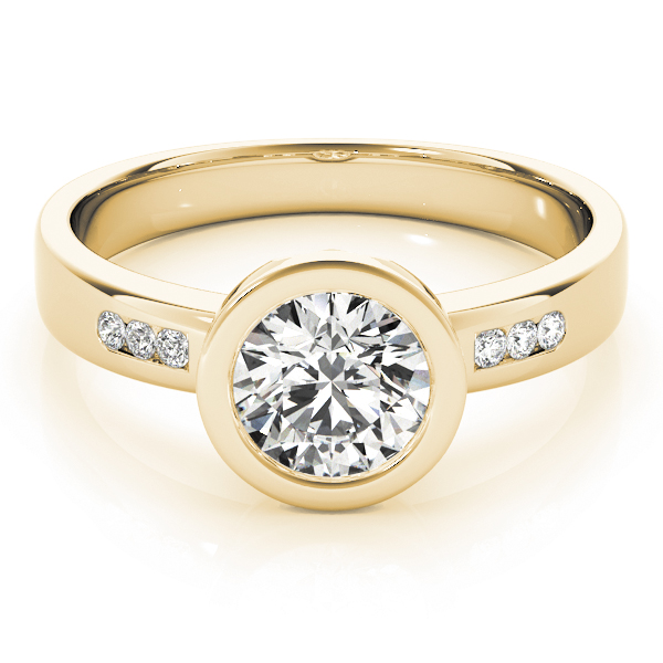 The Alessandra Channel-Set Engagement Ring, set view