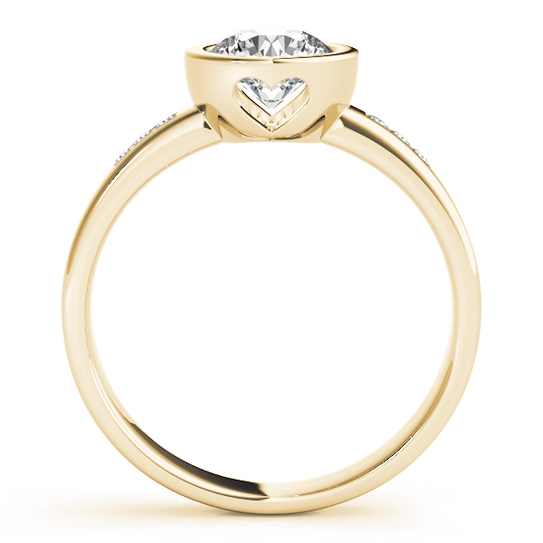 The Alessandra Channel-Set Engagement Ring, side view