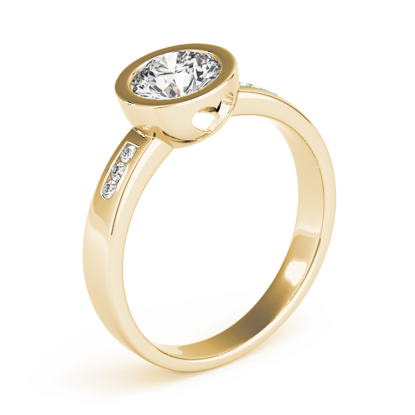 The Alessandra Channel-Set Engagement Ring, upright view