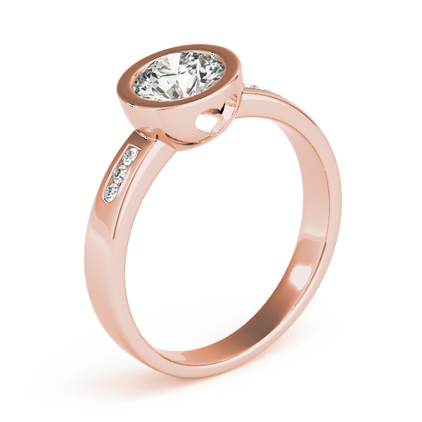 The Alessandra Channel-Set Engagement Ring, upright view