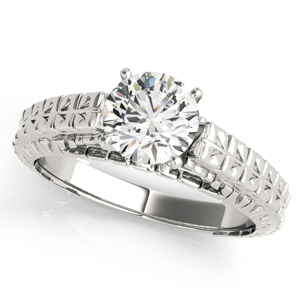 Vintage Filigree Solitaire Engagement Ring