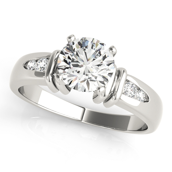 Channel Set Single Row Engagement Ring