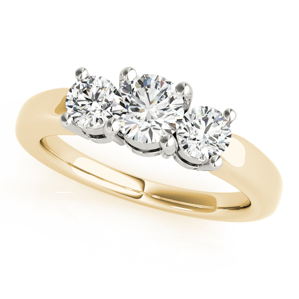The Pippa Three-Stone Engagement Ring, front view