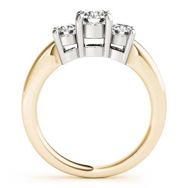 The Pippa Three-Stone Engagement Ring, side view