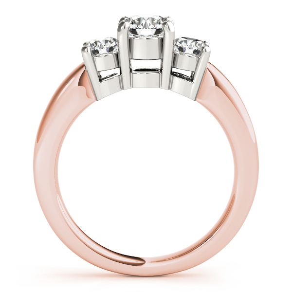 The Pippa Three-Stone Engagement Ring, side view