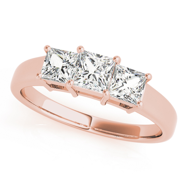 3-Stone Princess Cut Engagement Ring