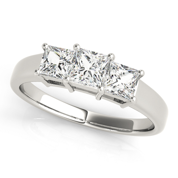 3-Stone Princess Cut Engagement Ring