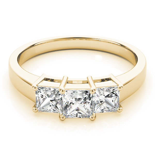 The Eleanor Three-Stone Engagement Ring, set view