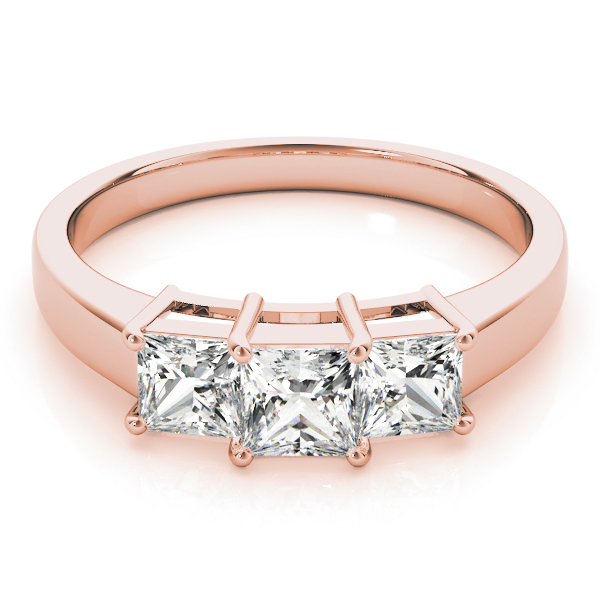 The Eleanor Three-Stone Engagement Ring, set view