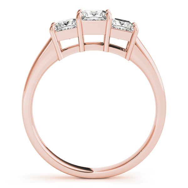 The Eleanor Three-Stone Engagement Ring, side view