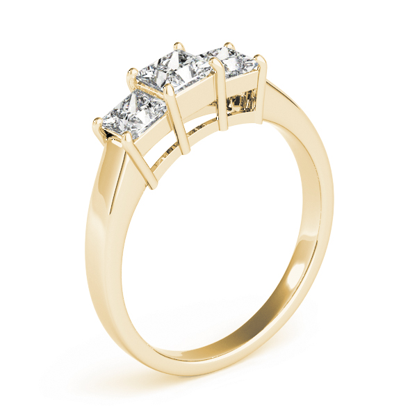 The Eleanor Three-Stone Engagement Ring, upright view