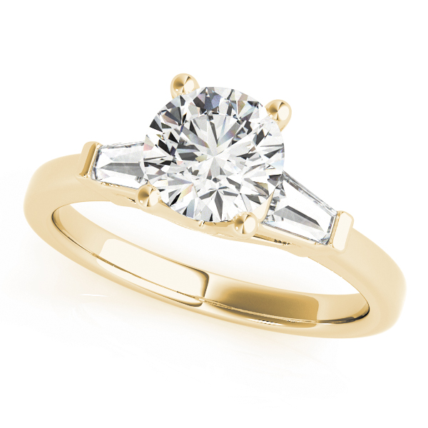 The Ramona Three-Stone Engagement Ring, front view
