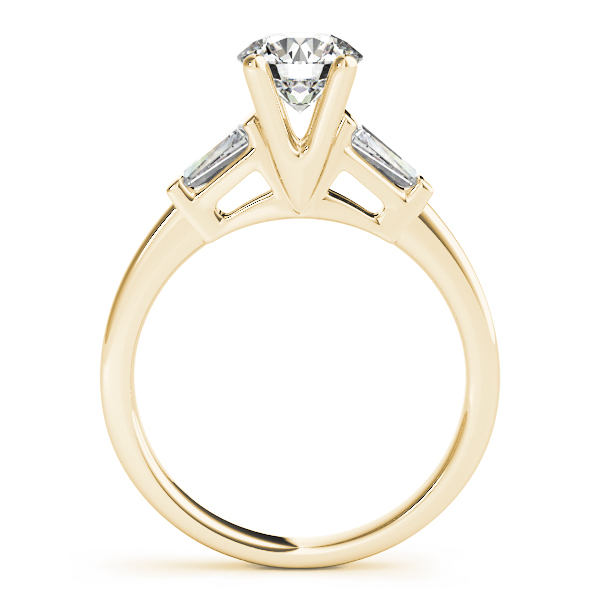 The Ramona Three-Stone Engagement Ring, side view
