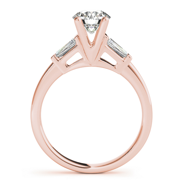 The Ramona Three-Stone Engagement Ring, side view