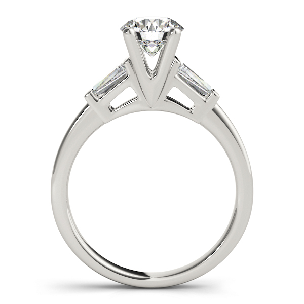 The Ramona Three-Stone Engagement Ring, side view