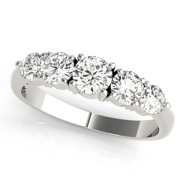 Classic 3-Stone Prong Set Wedding Ring