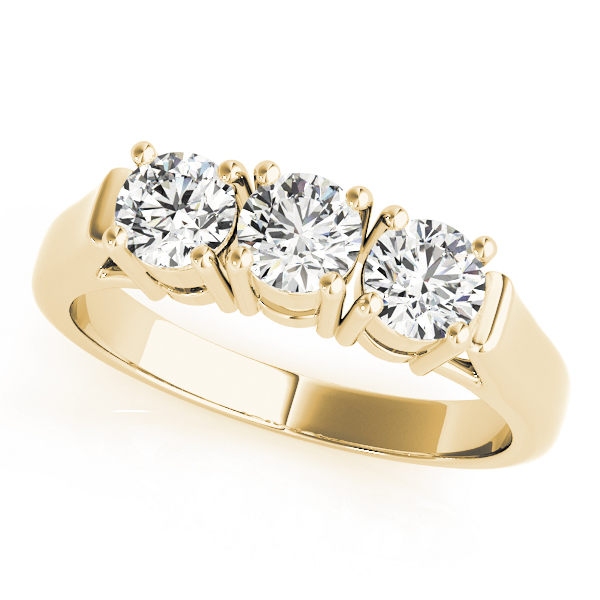 3-Stone Prong Set Wedding Bands