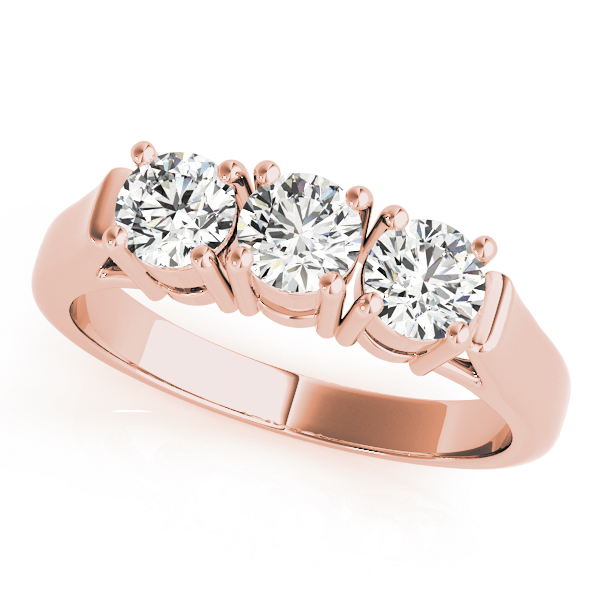 3-Stone Prong Set Wedding Bands