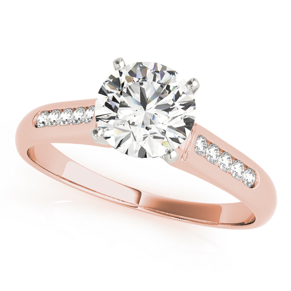 Channel Set Single Row Engagement Ring