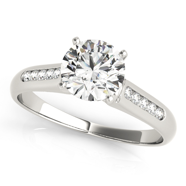 Channel Set Single Row Engagement Ring