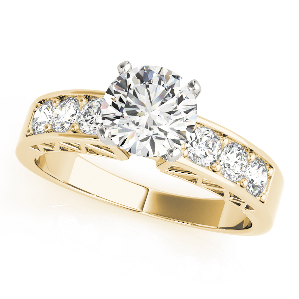 Single Row Prong-In-Channel Engagement Ring