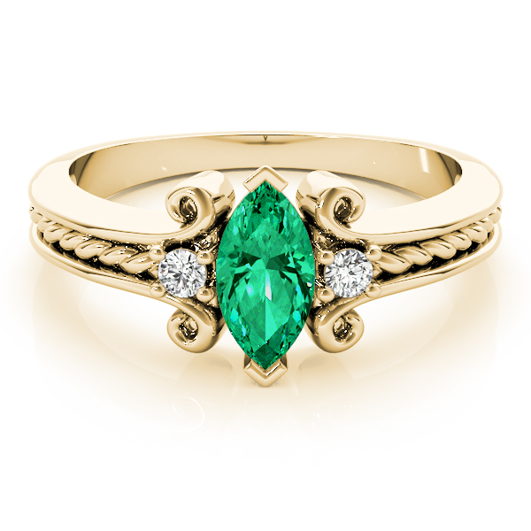 The Teresa Solitaire Engagement Ring, set view