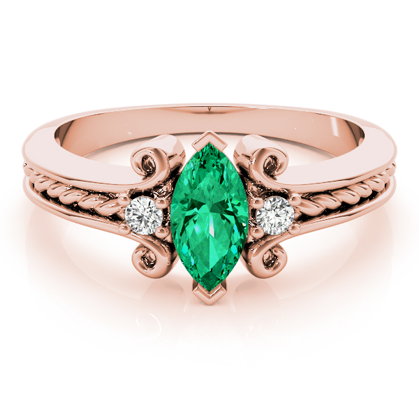 The Teresa Solitaire Engagement Ring, set view