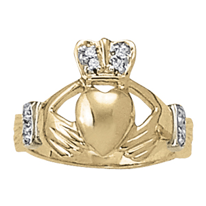 Religious Claddagh Men Ring