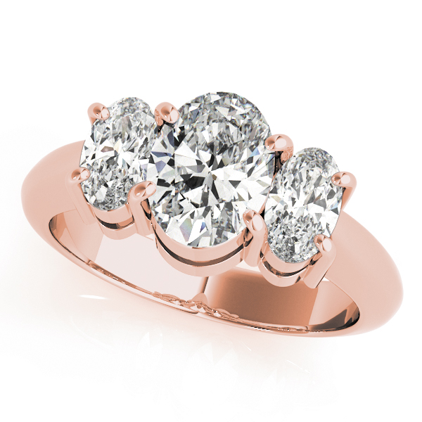 3-Stone Shared Prong Engagement Ring