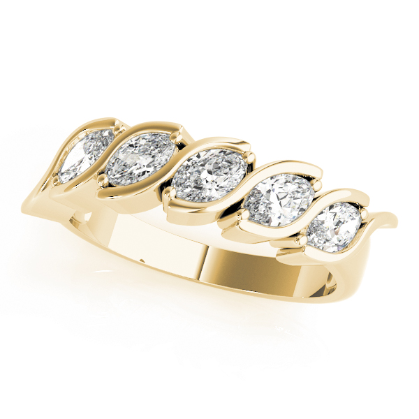 Fancy Shape Marquise Bar Set Wedding Band