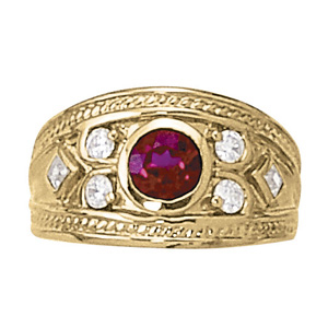 Vintage Style Round Color Ring