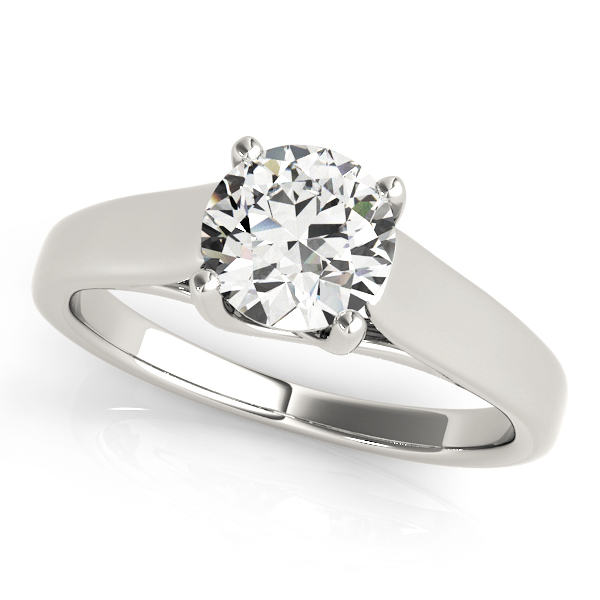 Round Trellis Solitaire Engagement Ring
