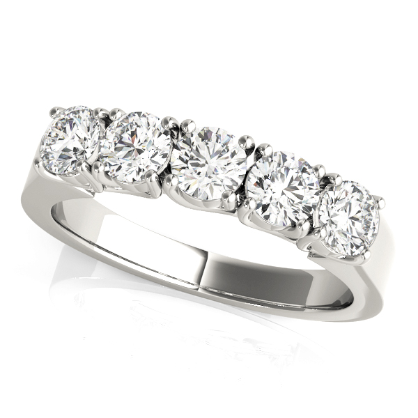 5-Stone Prong Set Wedding Band