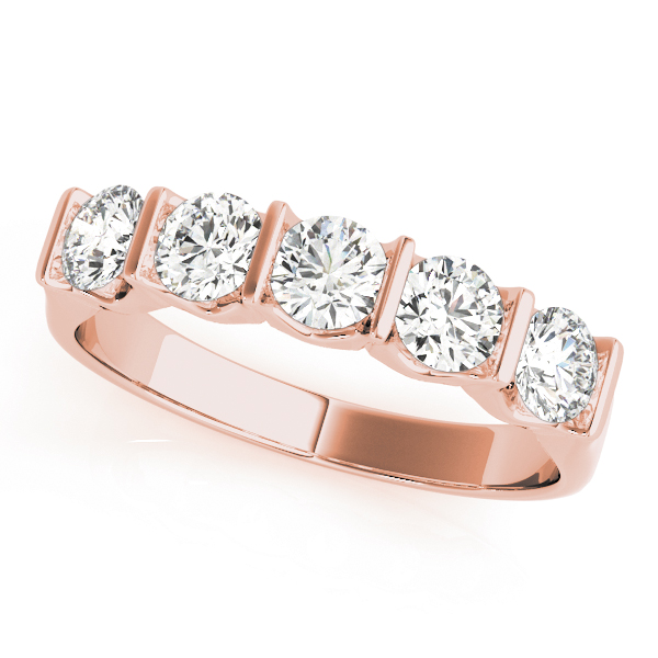 5-Stone Bar Set Wedding Bands