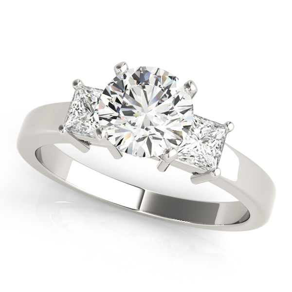 3-Stone Princess Cut Engagement Rings