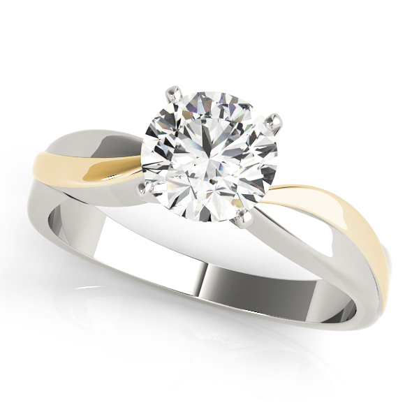 Solitaire Swirl Engagement Ring