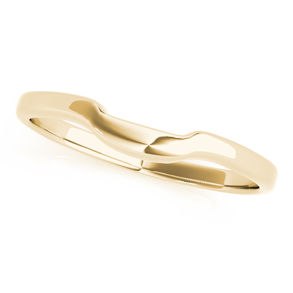 Gold Curved Wedding Band