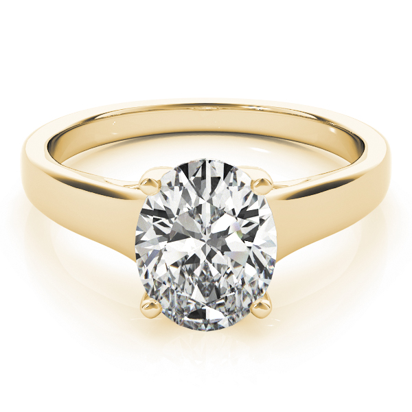 The Mary Solitaire Engagement Ring, set view