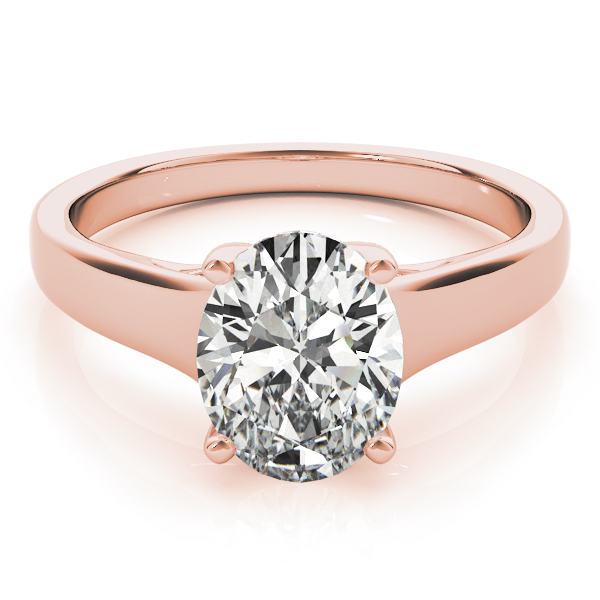 The Mary Solitaire Engagement Ring, set view
