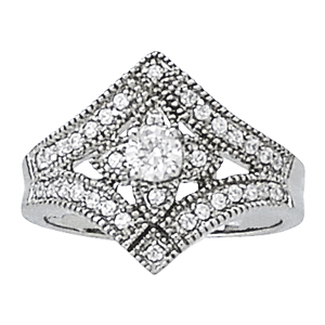 Antique Milgrain Right Hand Fashion Ring