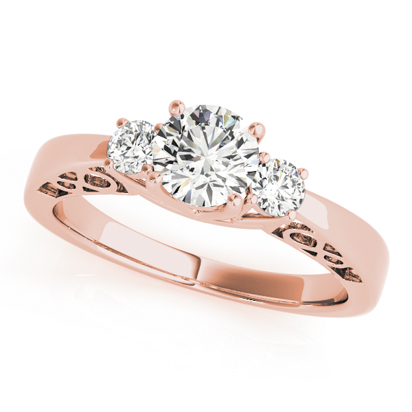 ENGAGEMENT RINGS 3 STONE ROUND