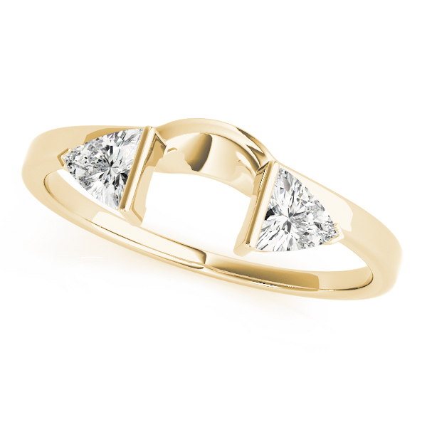 2-Stone Trillion Cut Wraps & Inserts Wedding Band