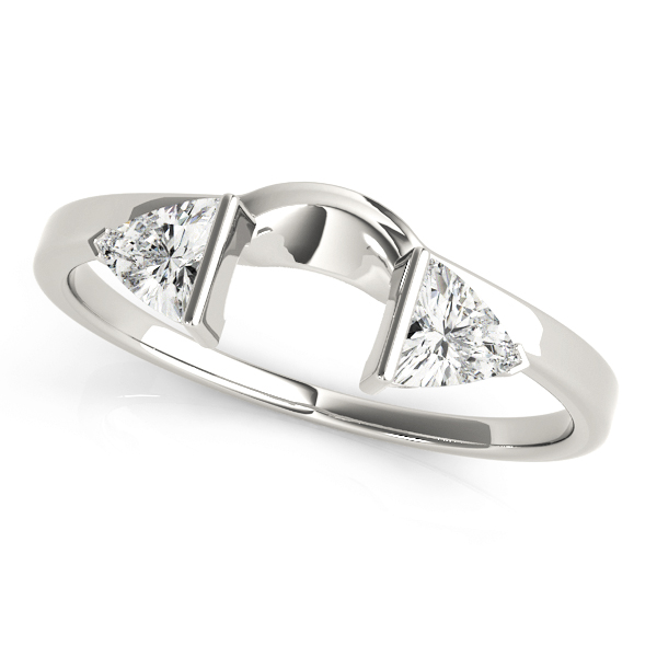 2-Stone Trillion Cut Wraps & Inserts Wedding Band