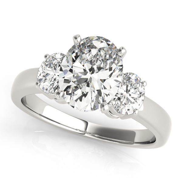 3-Stone Oval Shape Engagement Rings