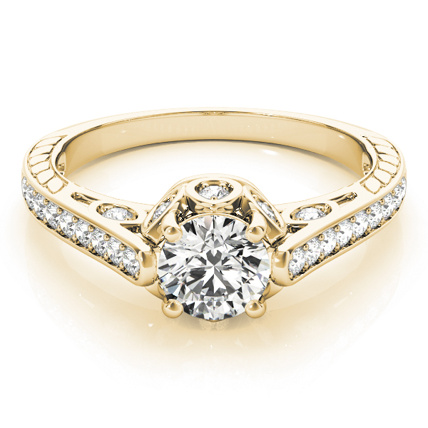 The Winifred Vintage Engagement Ring, set view