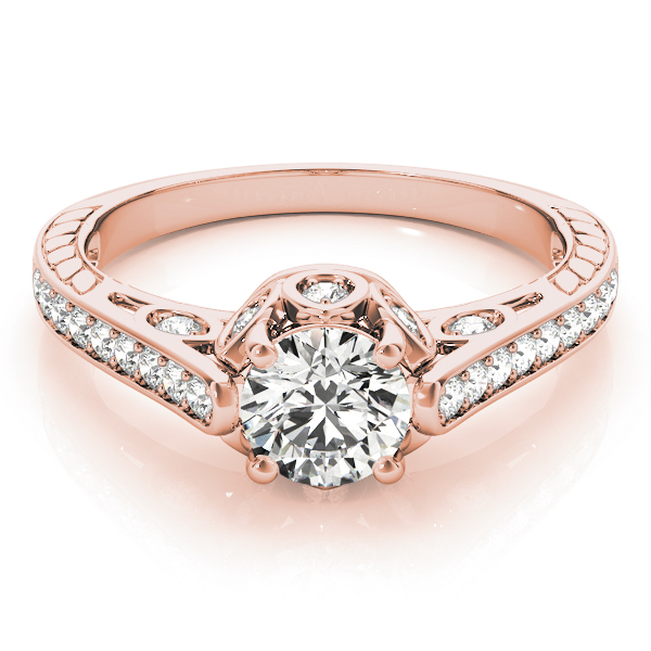 The Winifred Vintage Engagement Ring, set view