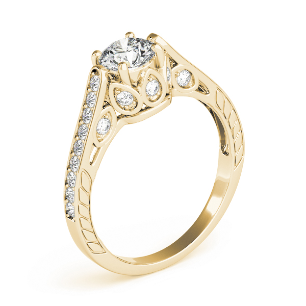 The Winifred Vintage Engagement Ring, upright view